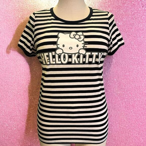 torrid Tops - Torrid‎ Hello Kitty Face Anime Classic Fit Crew Striped Graphic T Shirt Punk 3X
